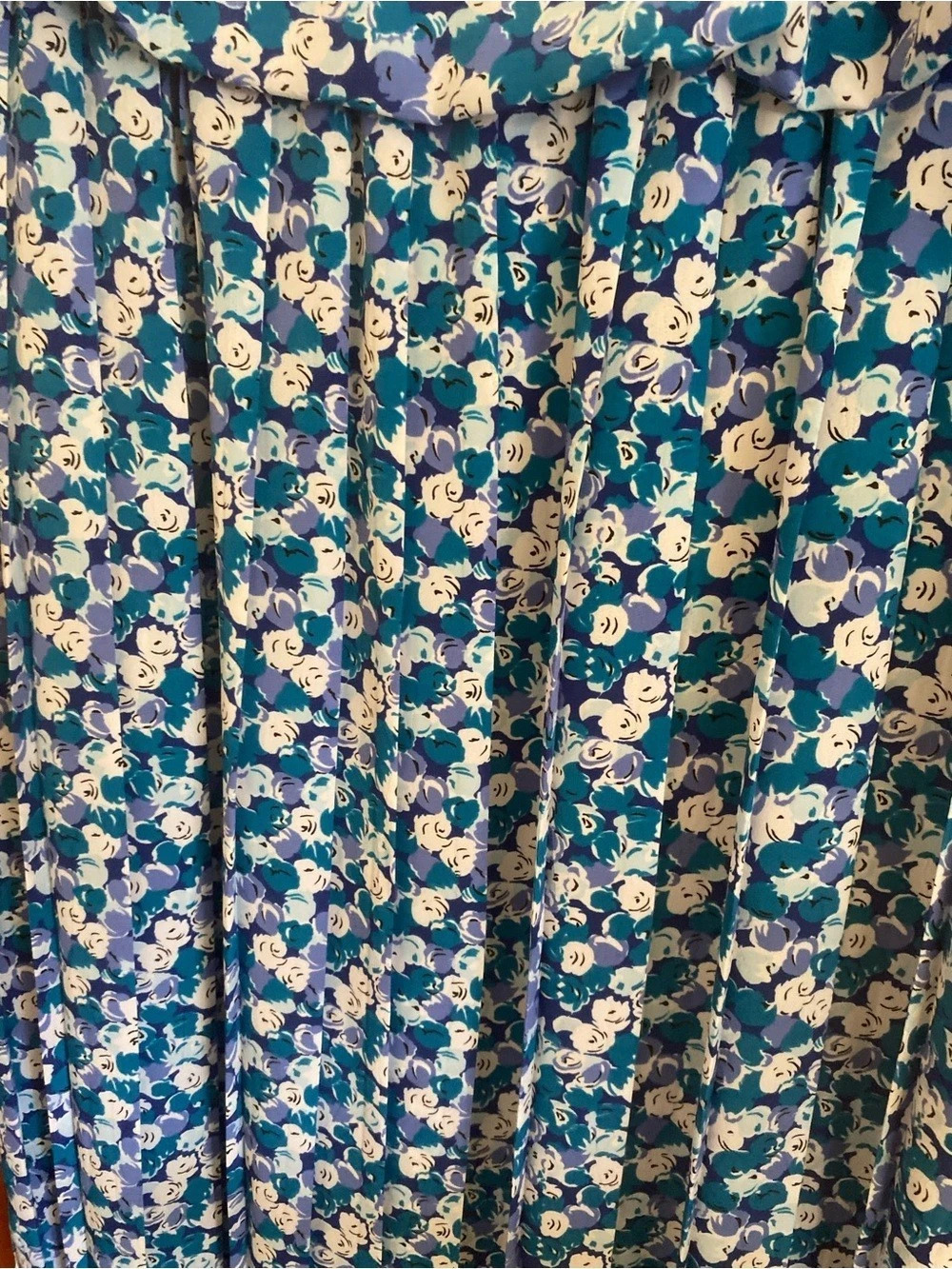 Vintage 80s/90s cottagecote Leslie Fay Pleated Midi Dress Size 12 - Picture 5 of 8